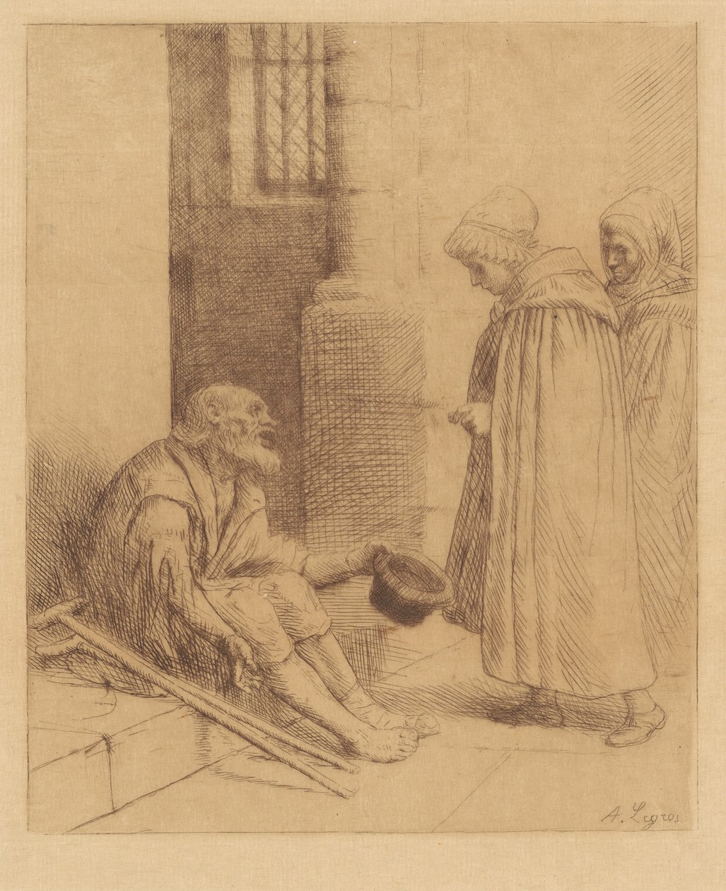 Charity (Næstekjærlighet) av Alphonse Legros