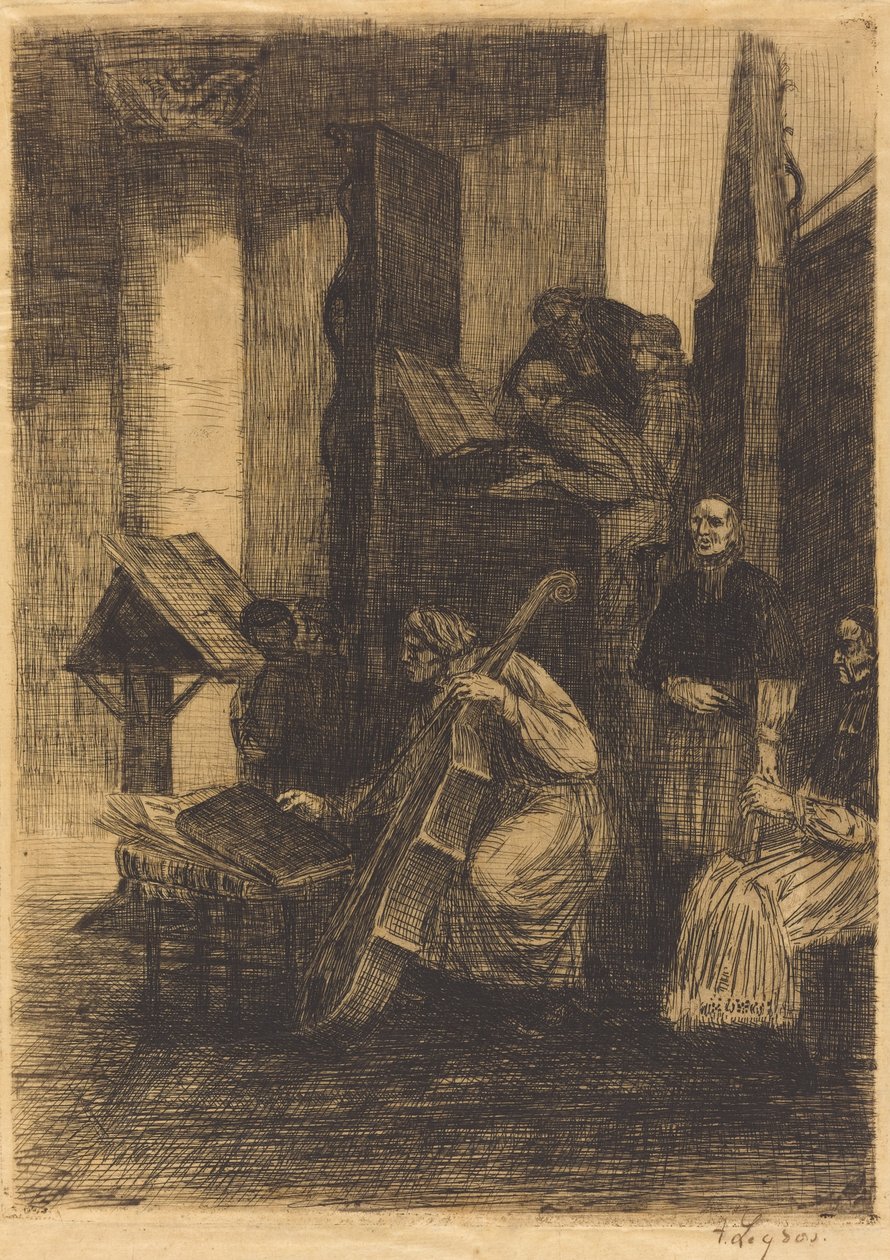 Kor i en spansk kirke Koret til en spansk kirke, 1860. av Alphonse Legros