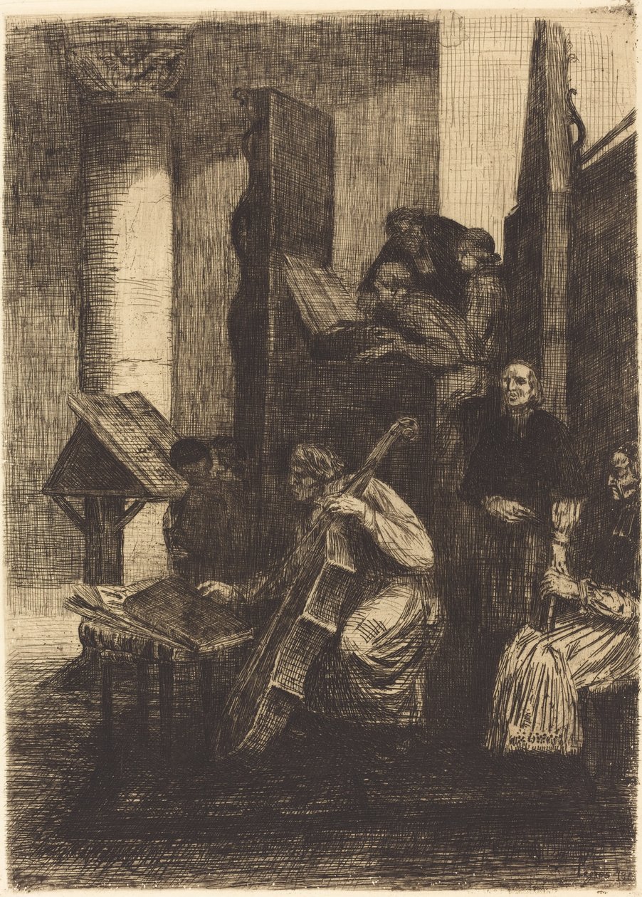 Kor i en spansk kirke Koret til en spansk kirke, 1860. av Alphonse Legros