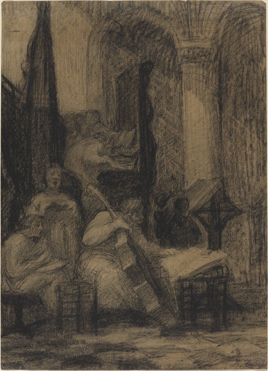 Kor fra en spansk kirke. av Alphonse Legros