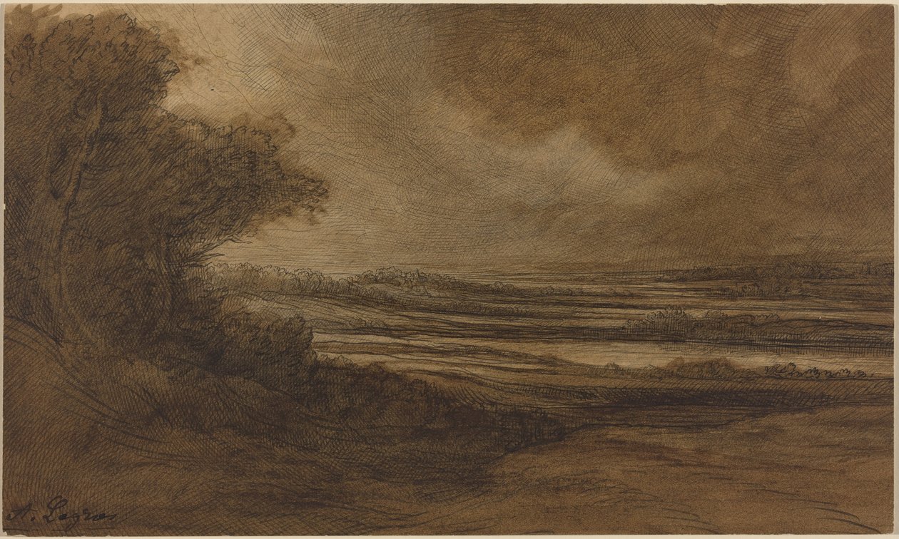 Landskapet i Burgund [forsiden] av Alphonse Legros