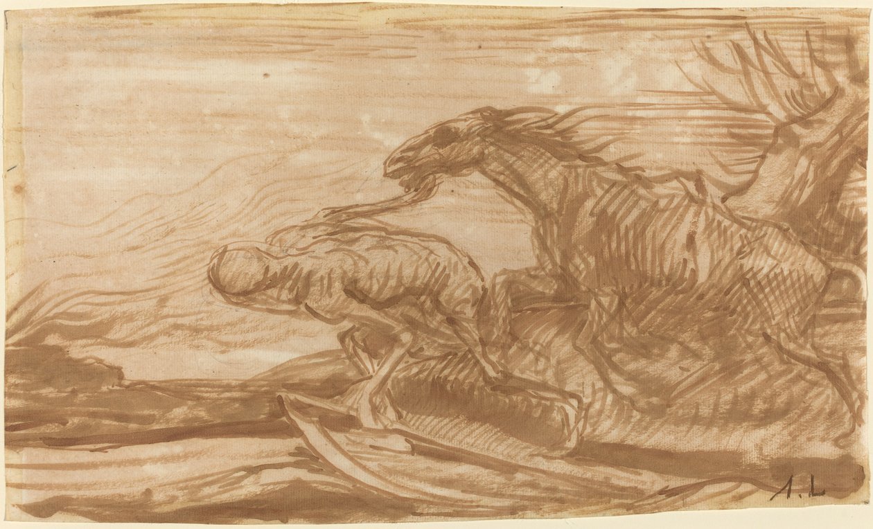 Døden og dens hest av Alphonse Legros