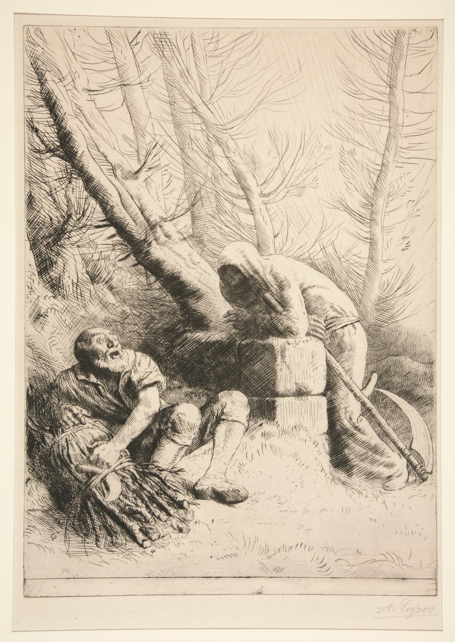 Døden og skogshuggeren av Alphonse Legros