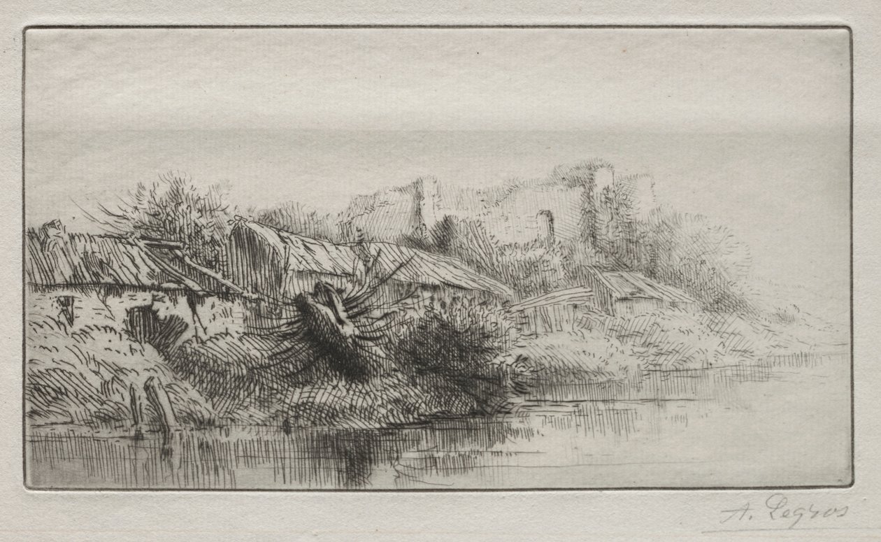 Øde landsby. av Alphonse Legros