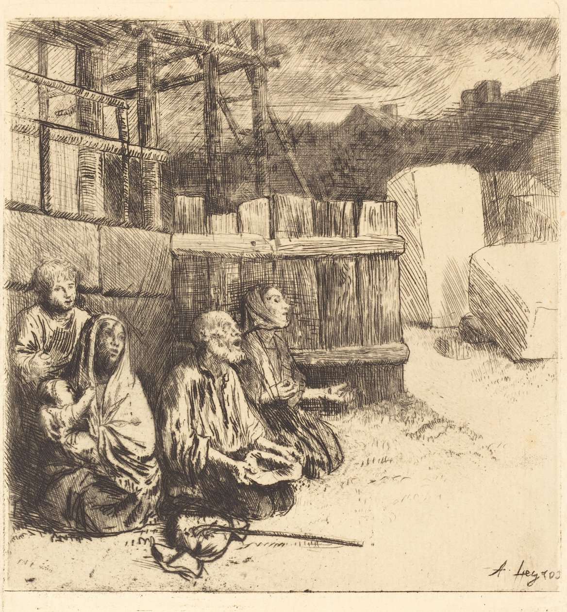 Engelske tiggere Engelske tiggere, 1875. av Alphonse Legros