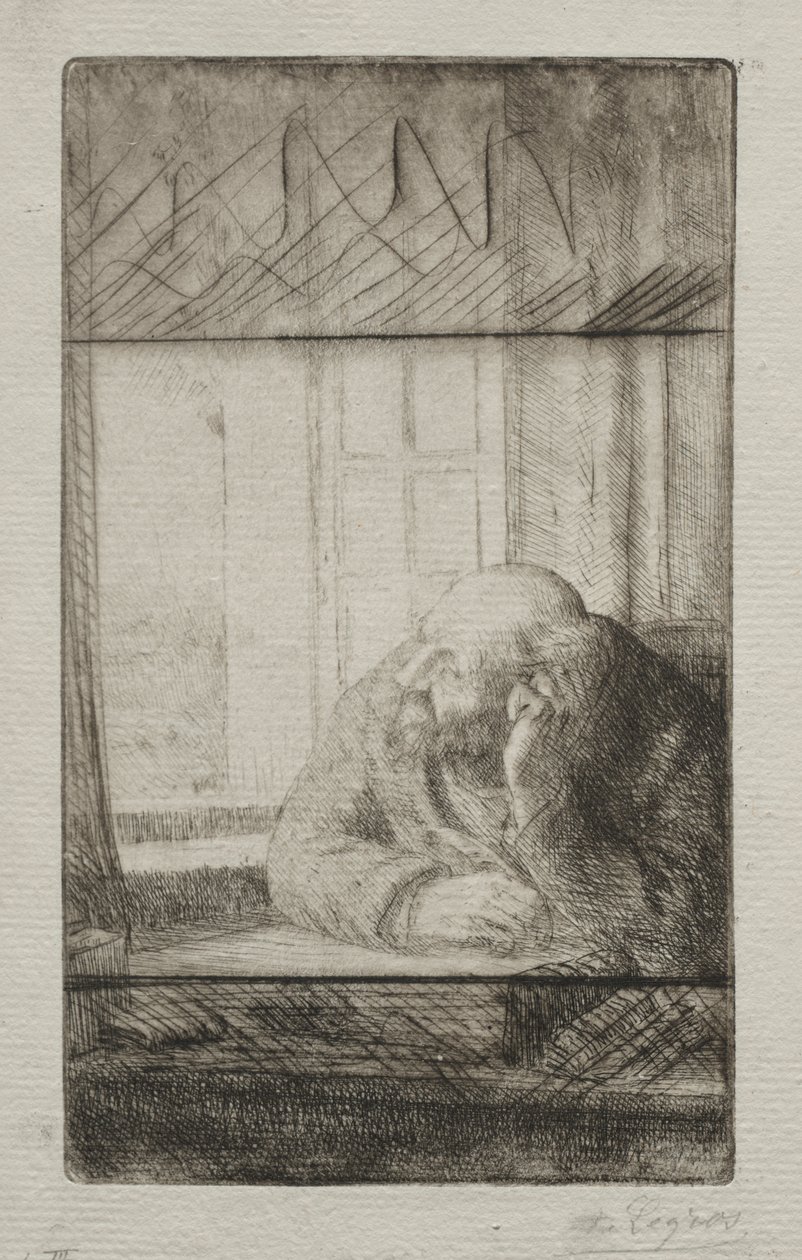 Kveld ved vinduet av Alphonse Legros