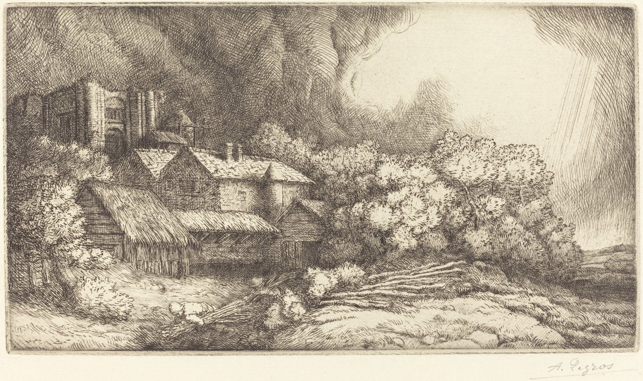 Gård ved klosteret Gården ved klosteret. av Alphonse Legros