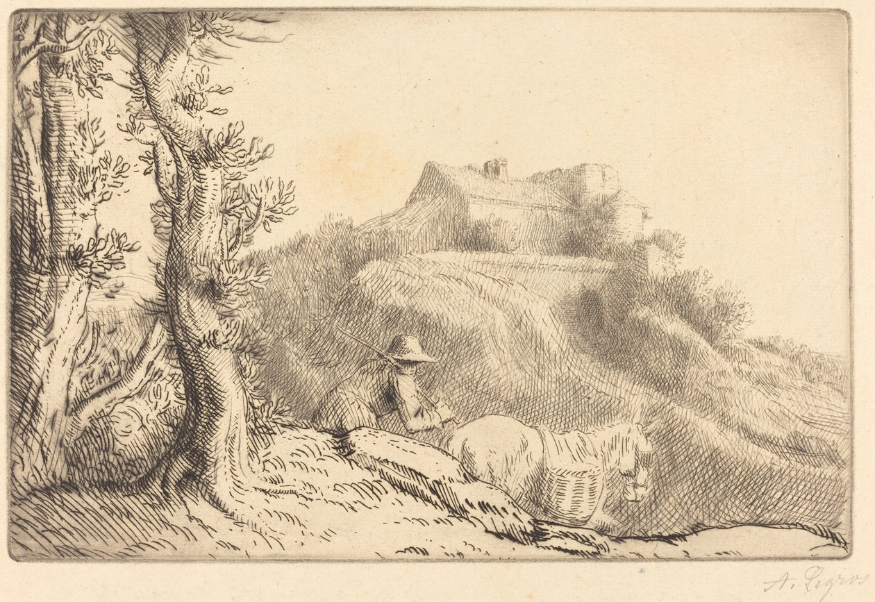 Gård på en høyde av Alphonse Legros