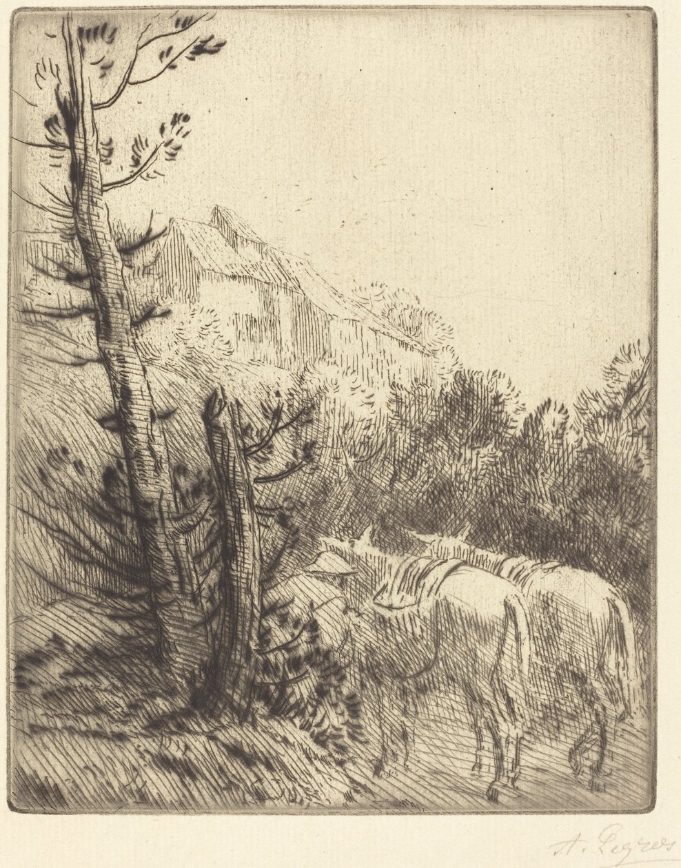Gård i åssiden av Alphonse Legros