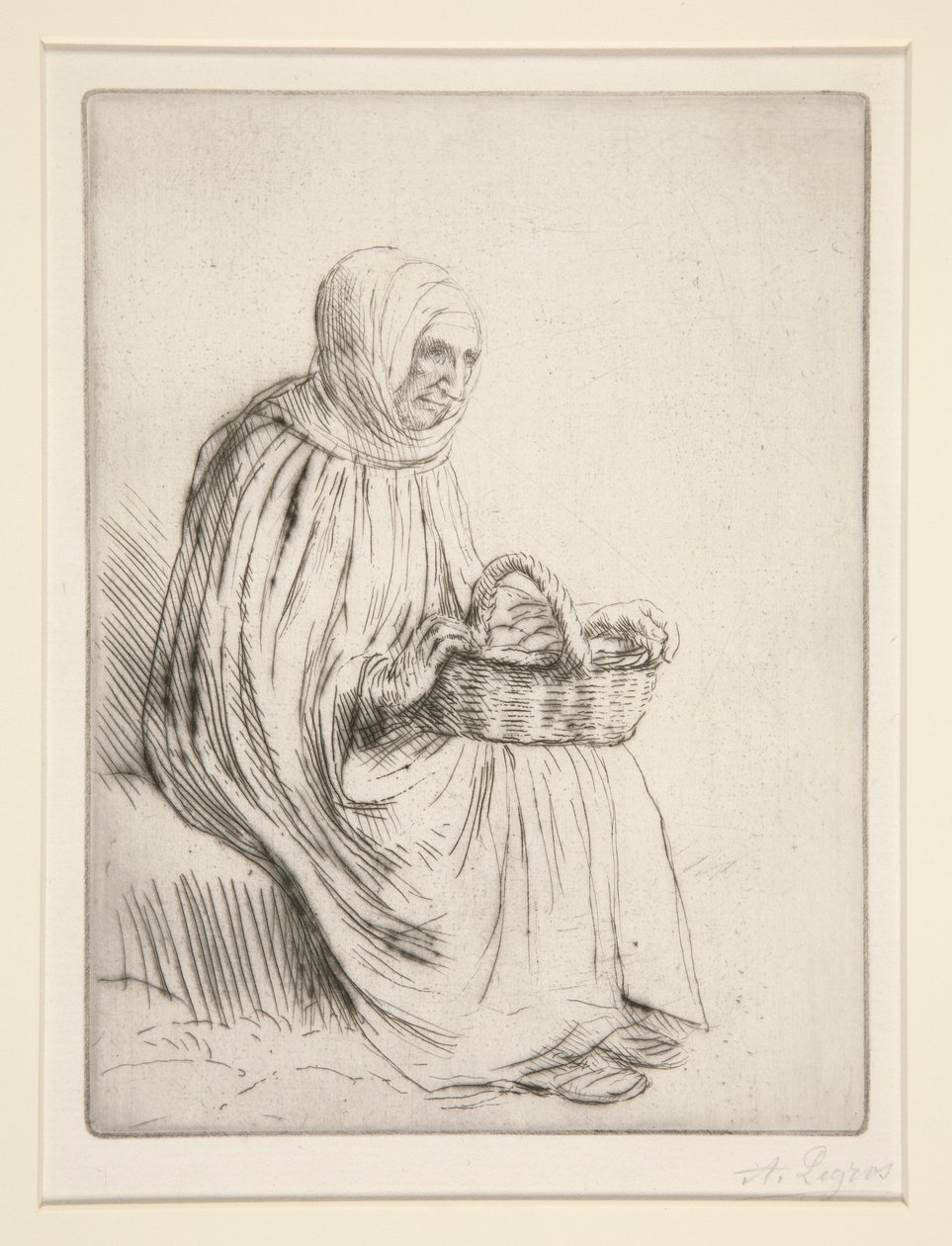 Markedskvinne av Alphonse Legros