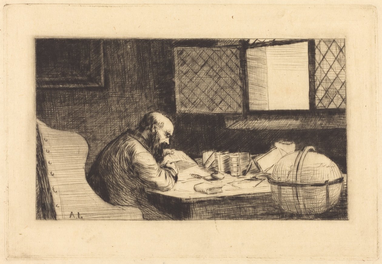 Geograf (The Geographer) av Alphonse Legros