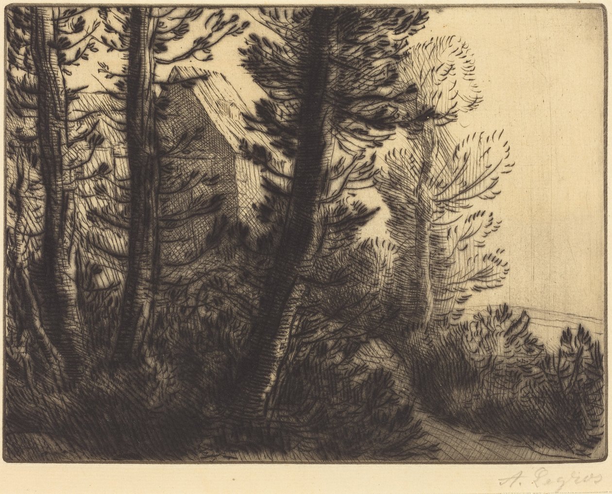 Vaktstue (La maison du garde) av Alphonse Legros