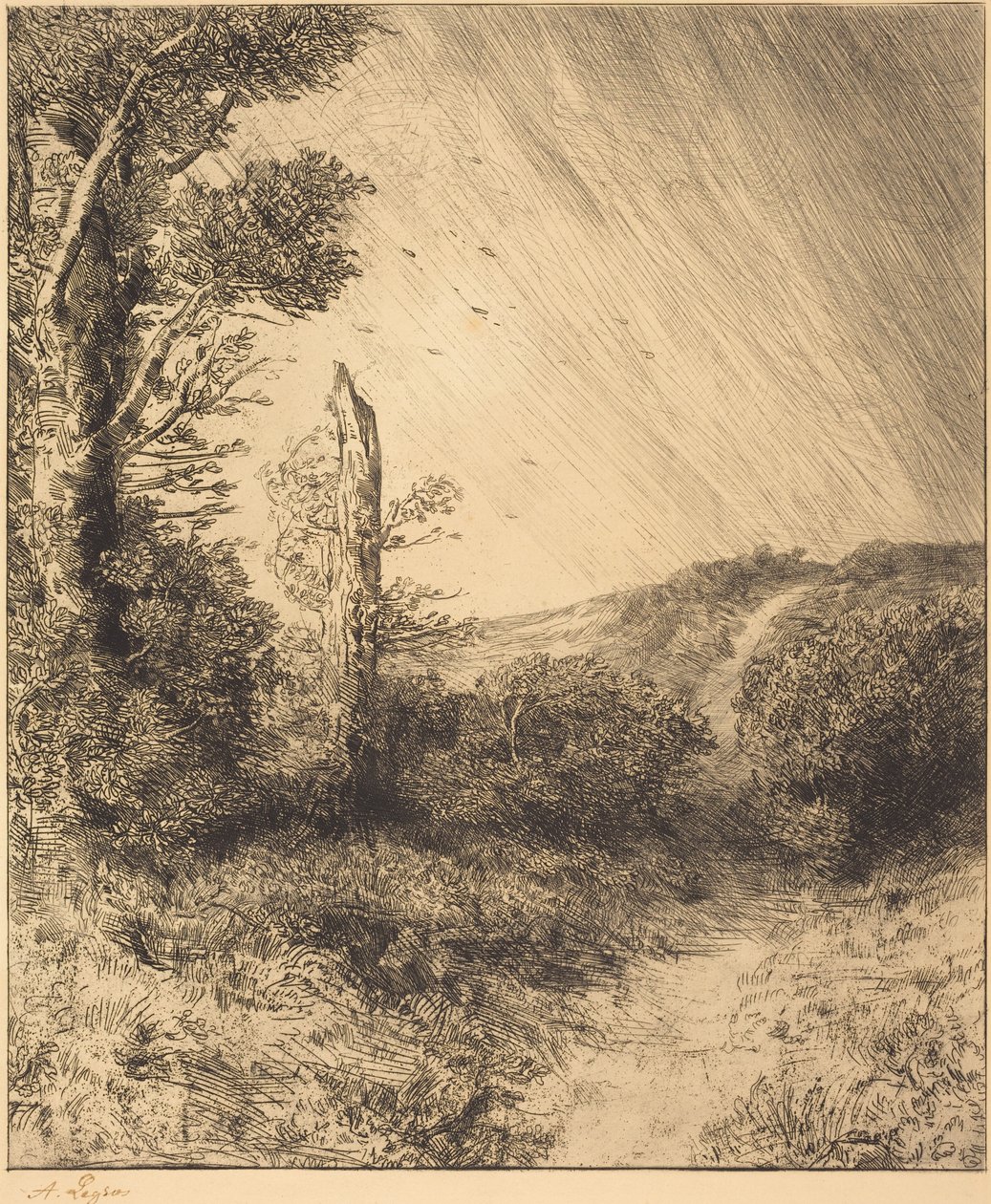 Vindkast (Le coup de vent) av Alphonse Legros