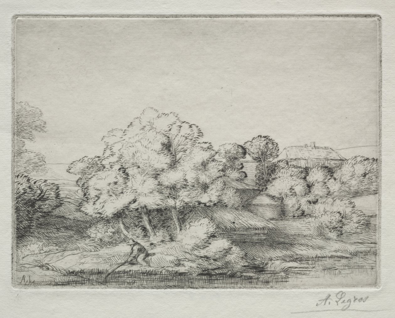 Hamlet nær innsjøen av Alphonse Legros