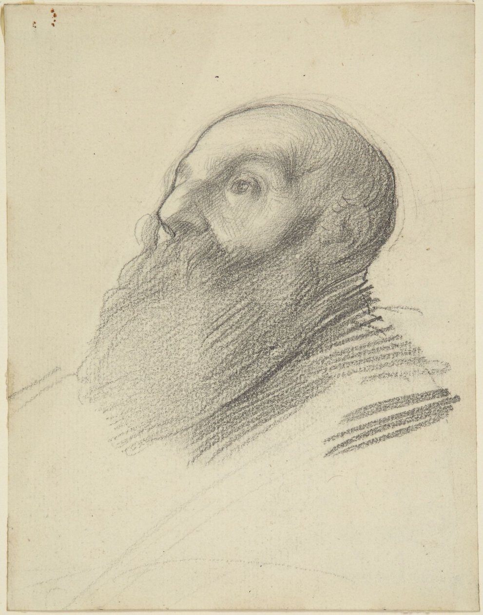 Hodet til en skjegget mann av Alphonse Legros