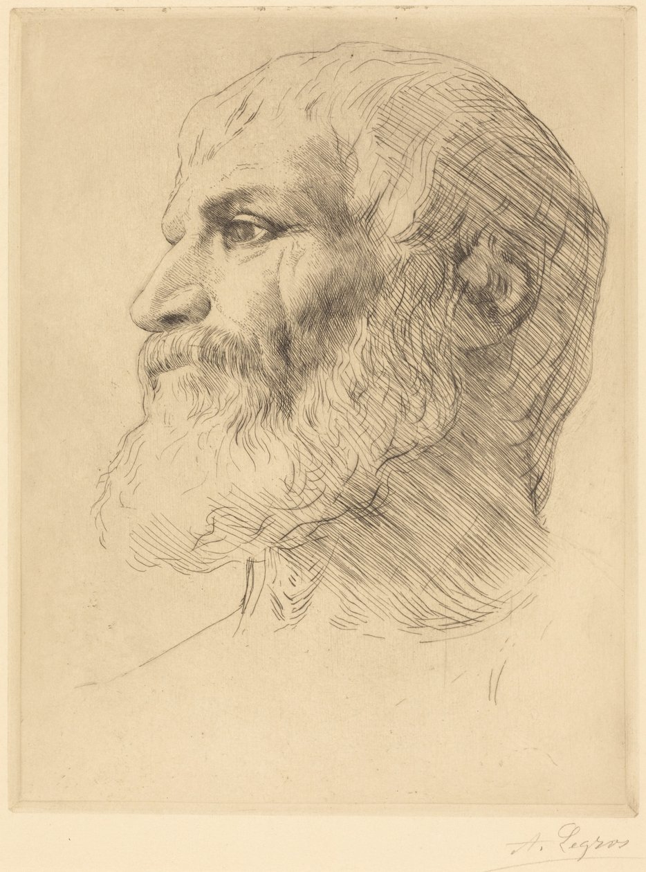 Head of Souliote (Tete de Souliote) av Alphonse Legros