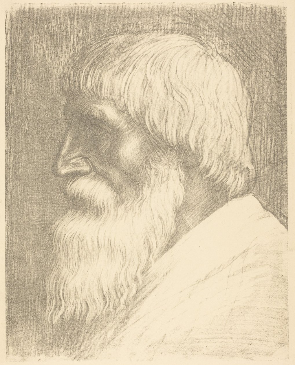 Head of a Man (Mannshode) av Alphonse Legros