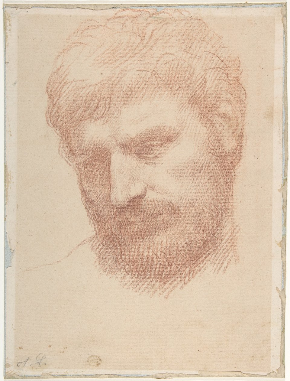 Hodet til en mann av Alphonse Legros