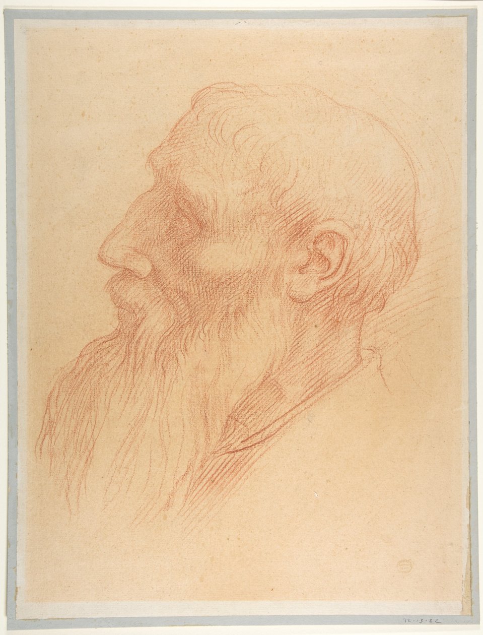 En manns hode av Alphonse Legros