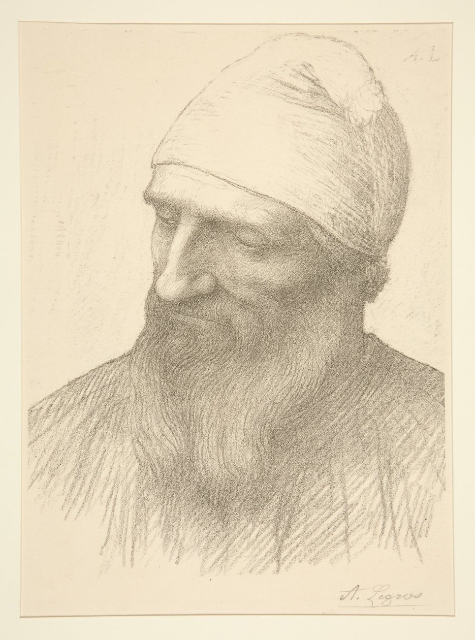 En manns hode av Alphonse Legros