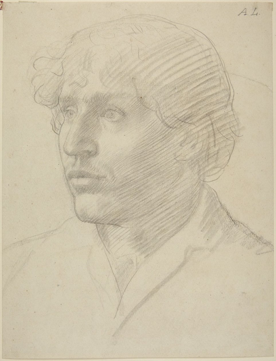 Hodestudie av en mann av Alphonse Legros