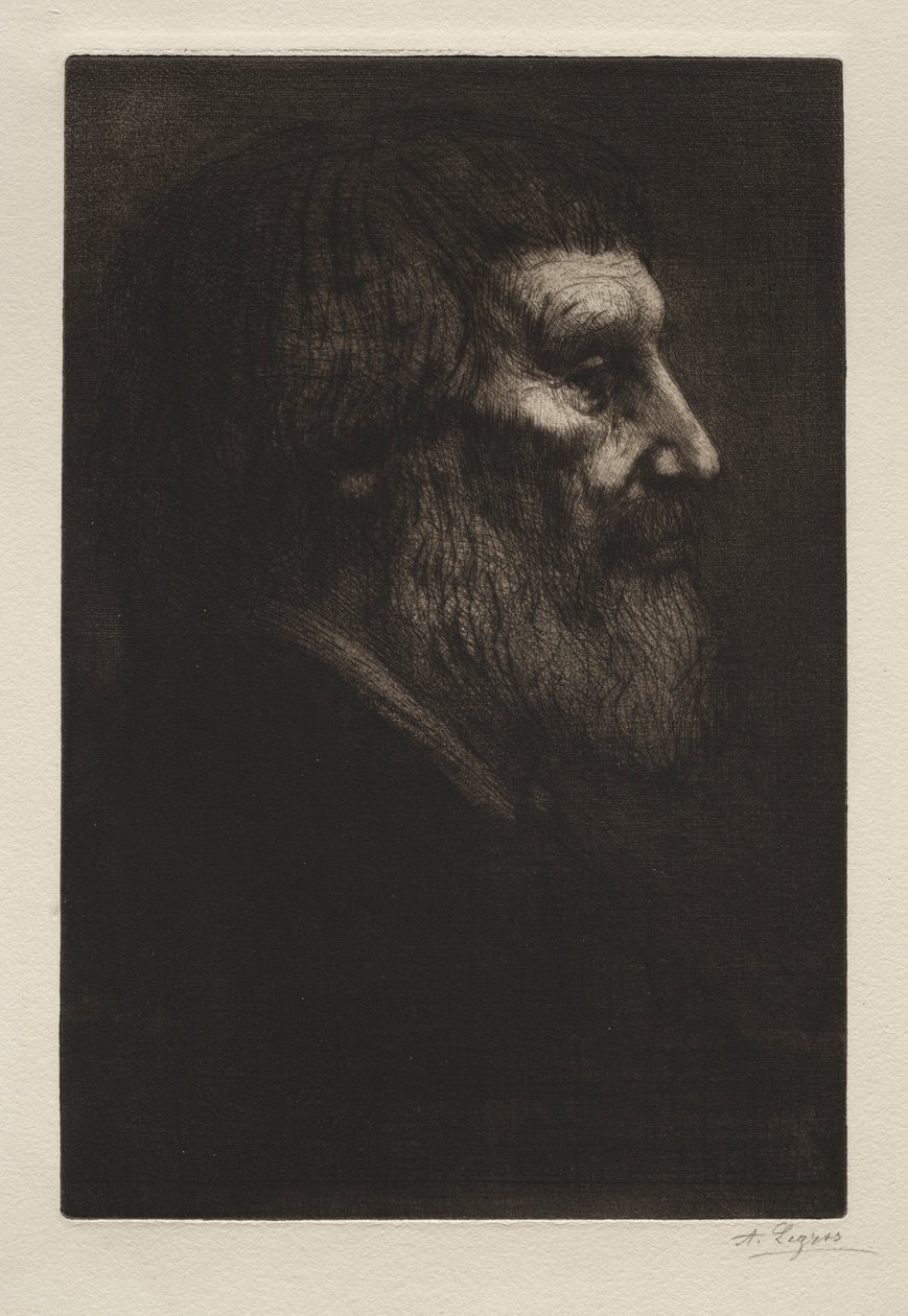 Leder av en mann. av Alphonse Legros