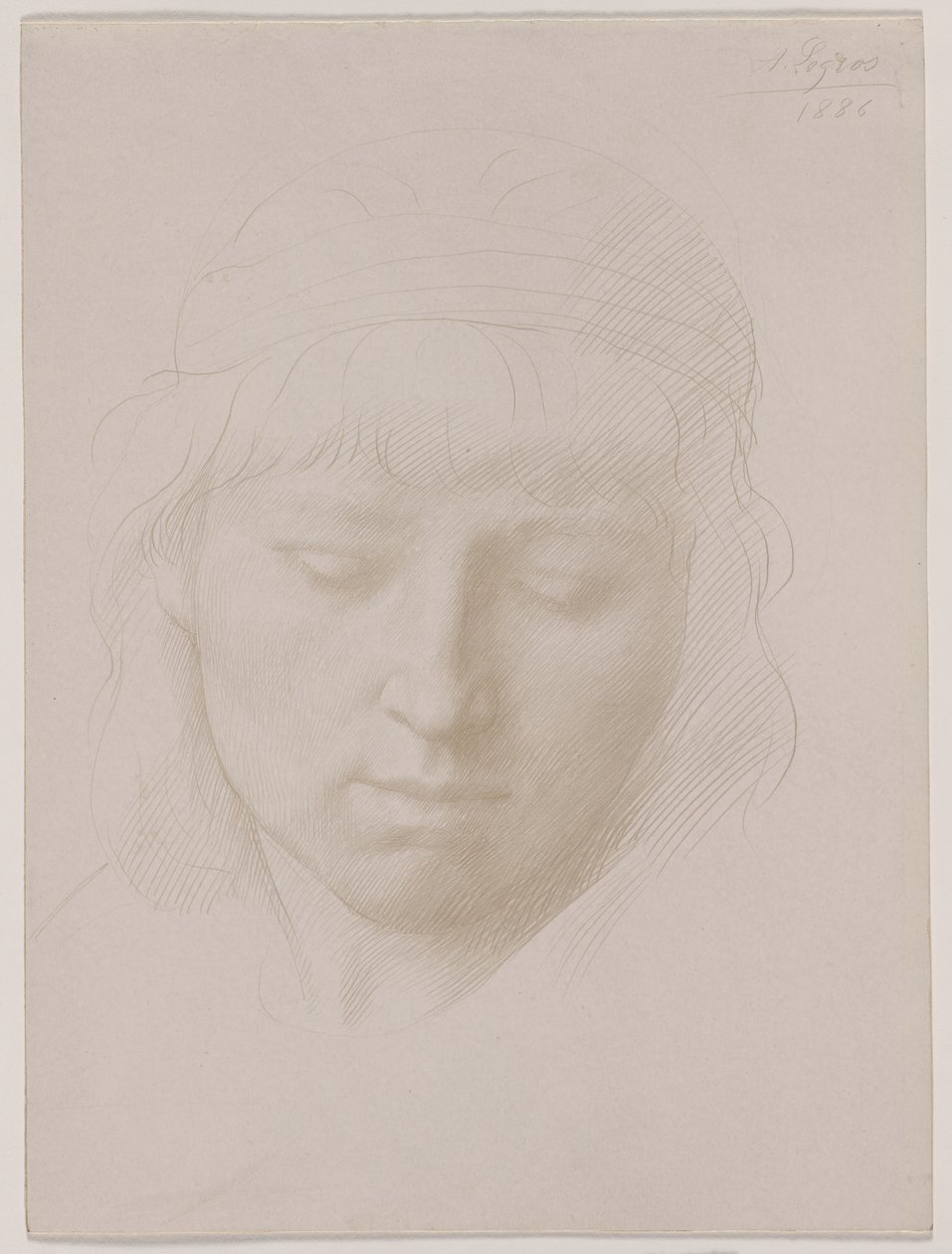 Head of a Man, 1886. av Alphonse Legros