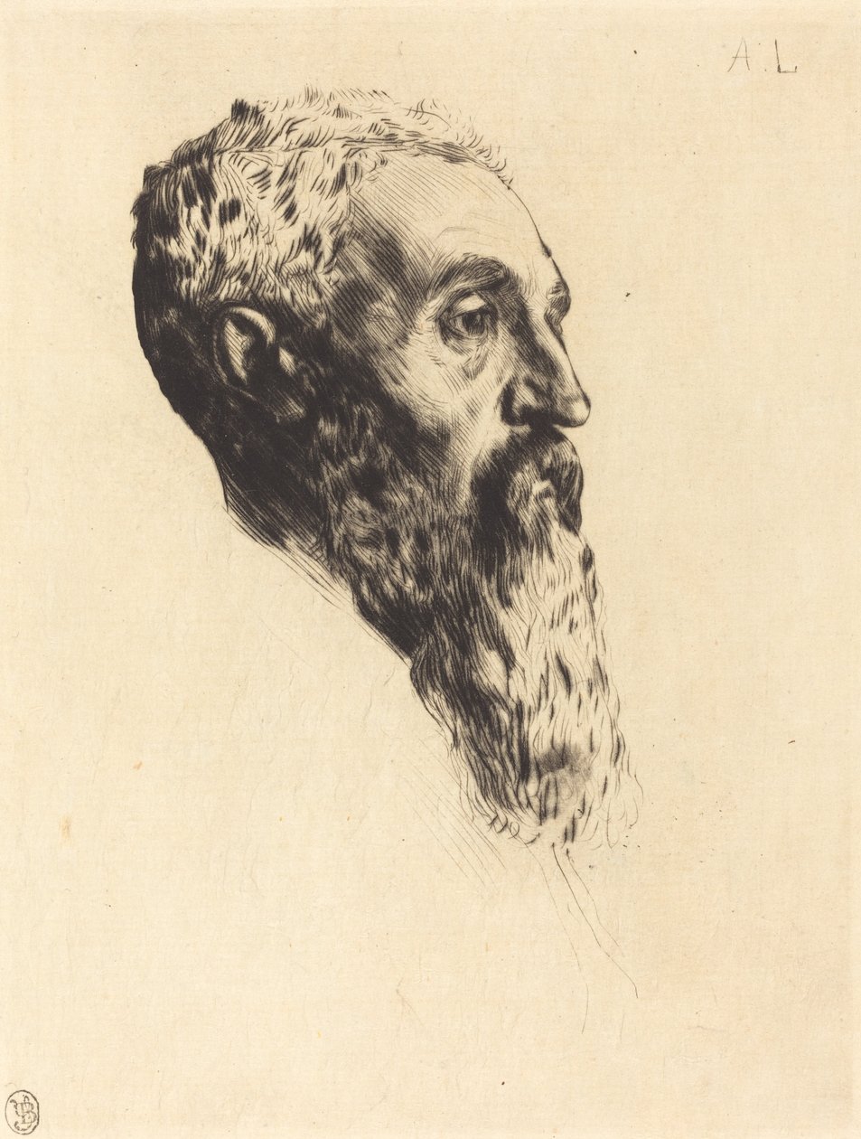 Leder for en modell av Alphonse Legros