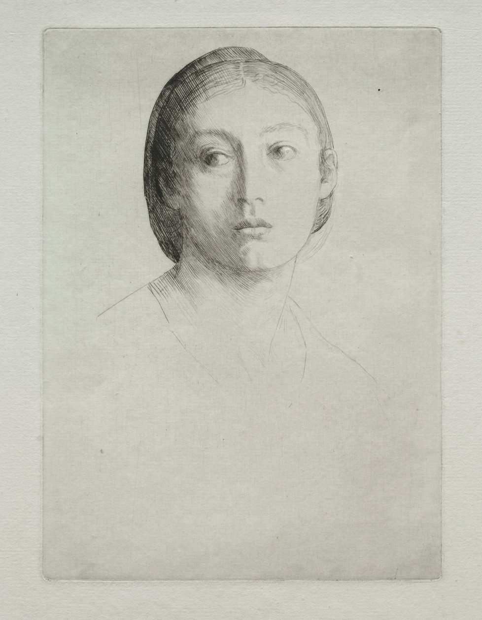 Leder av en ung jente. av Alphonse Legros