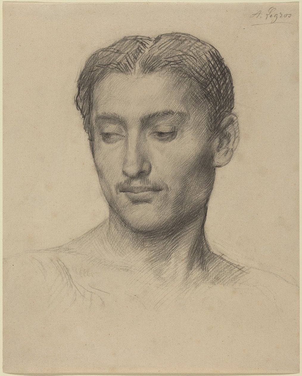 Hode av en ung mann av Alphonse Legros