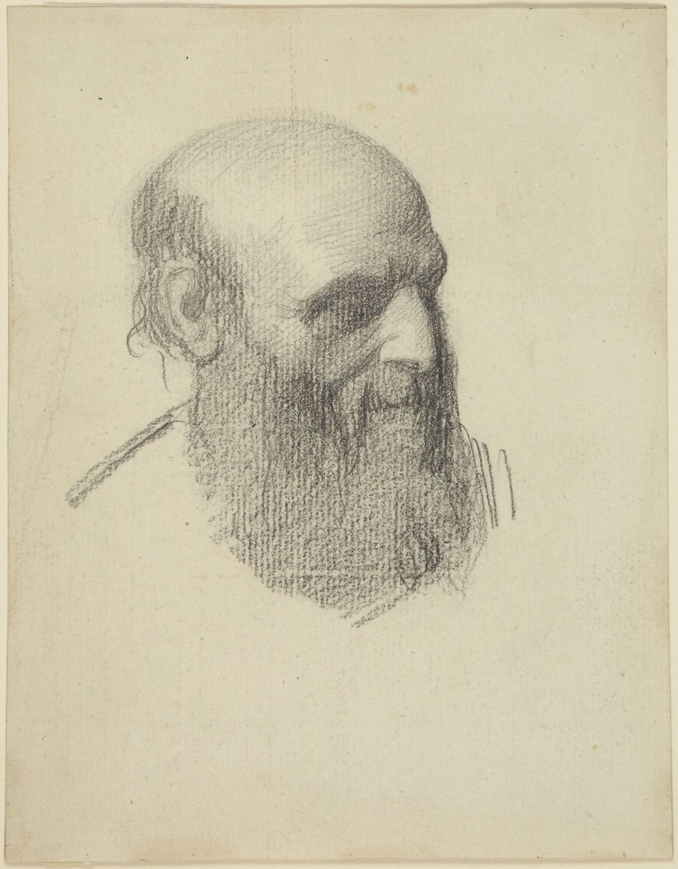 Hodet til en skjegget mann av Alphonse Legros