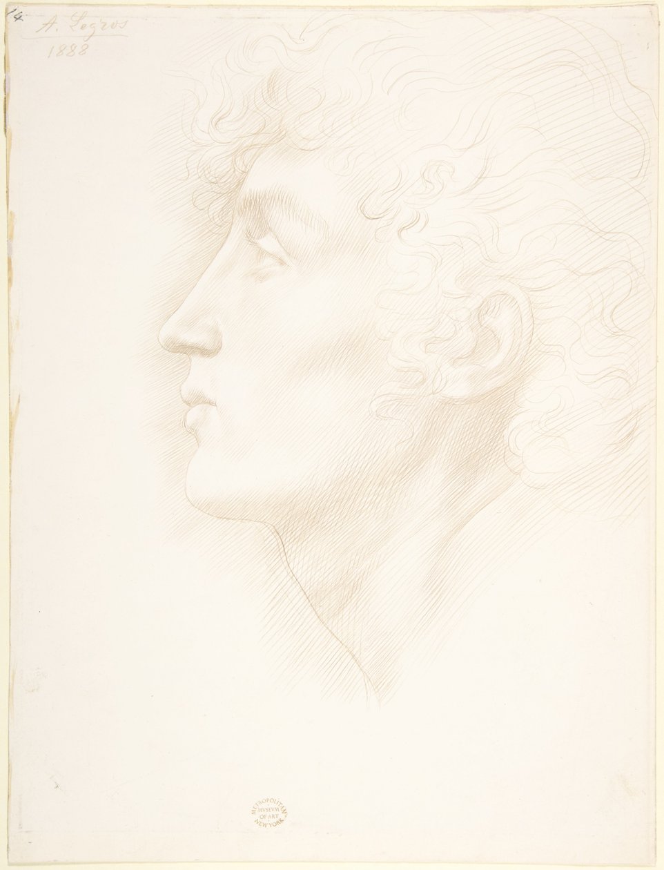 Hode av en irsk jente av Alphonse Legros