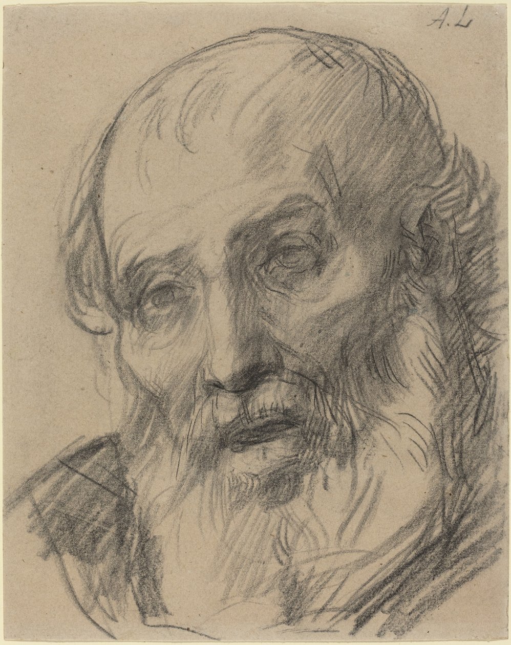 Leder av en gammel mann. av Alphonse Legros