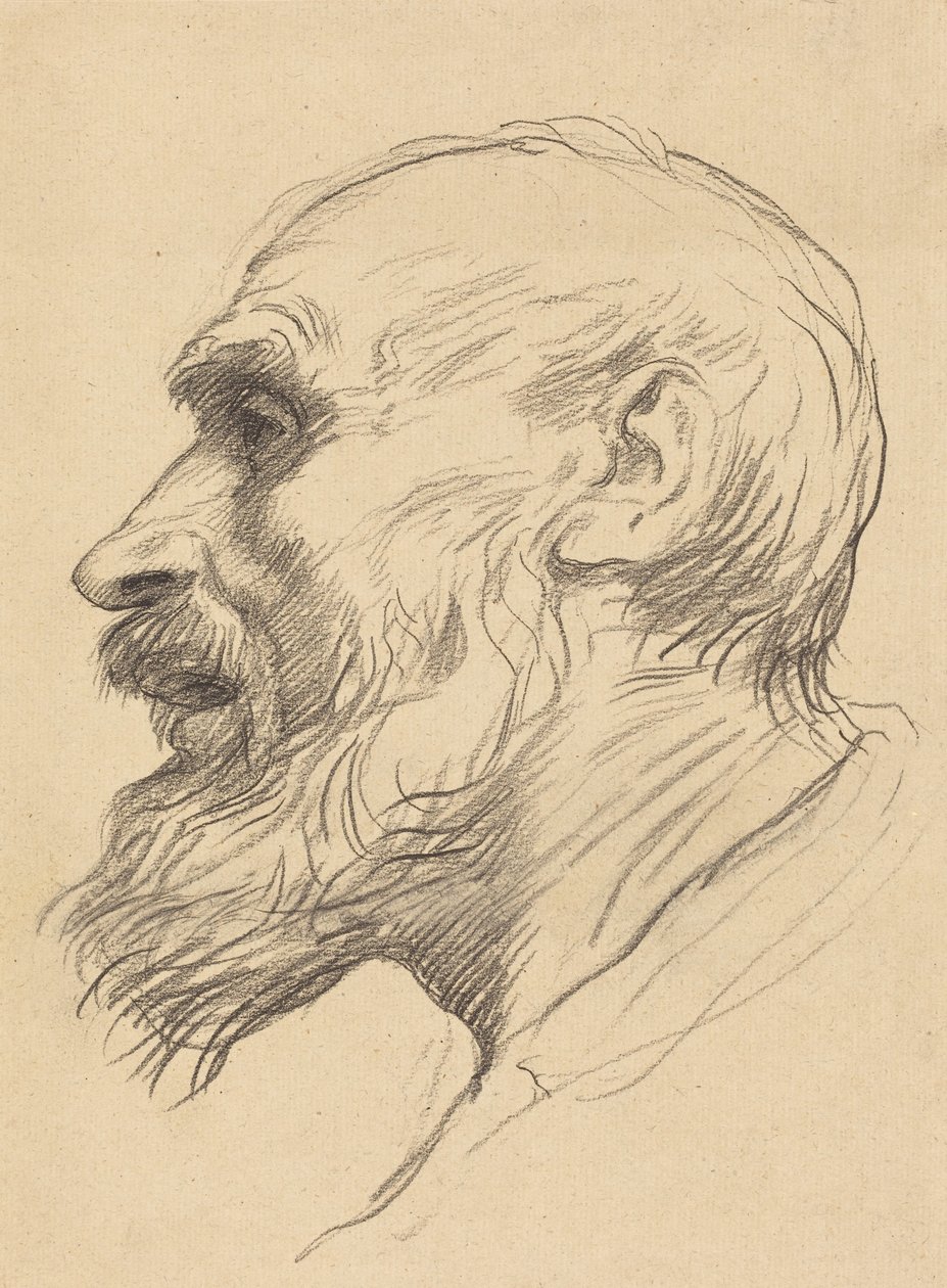 Hodet til en gammel mann av Alphonse Legros