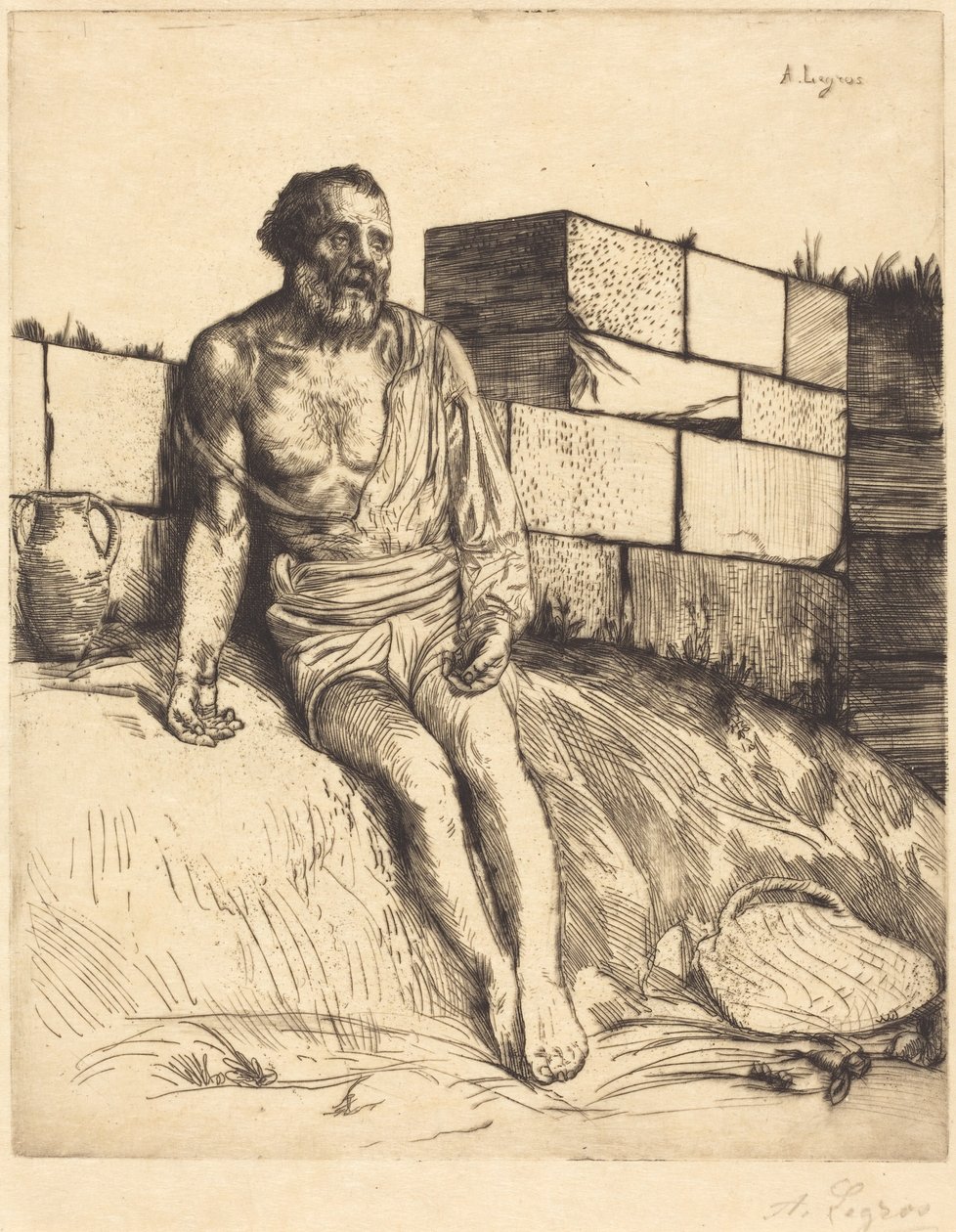 Job, 1. plate av Alphonse Legros