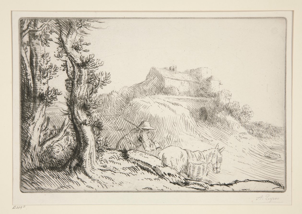 Gården på bakken av Alphonse Legros