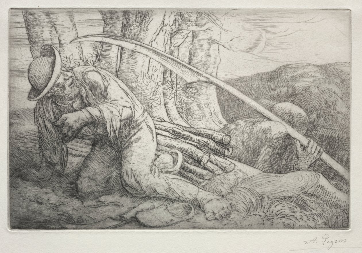 Døden og vedhoggeren (5. plate) av Alphonse Legros