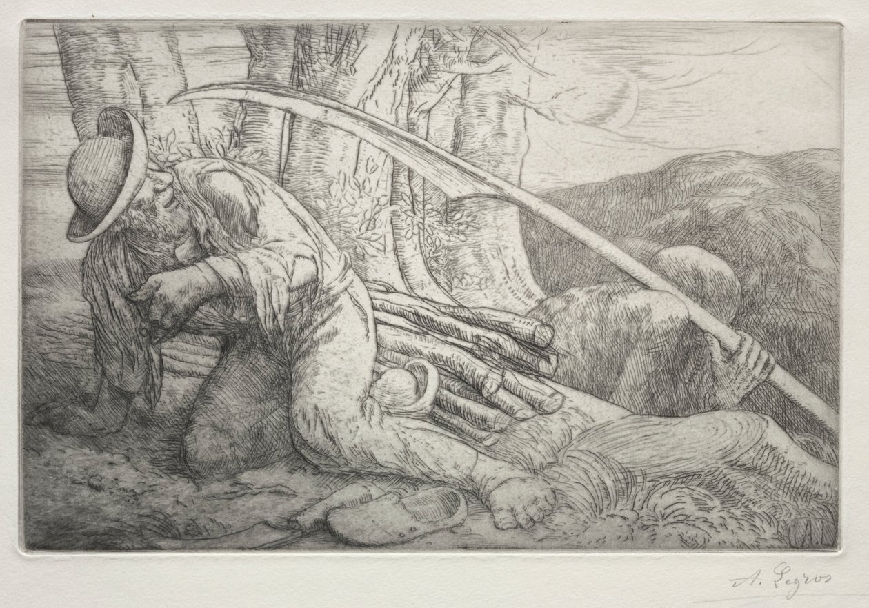 Døden og vedhoggeren 5. plate. av Alphonse Legros