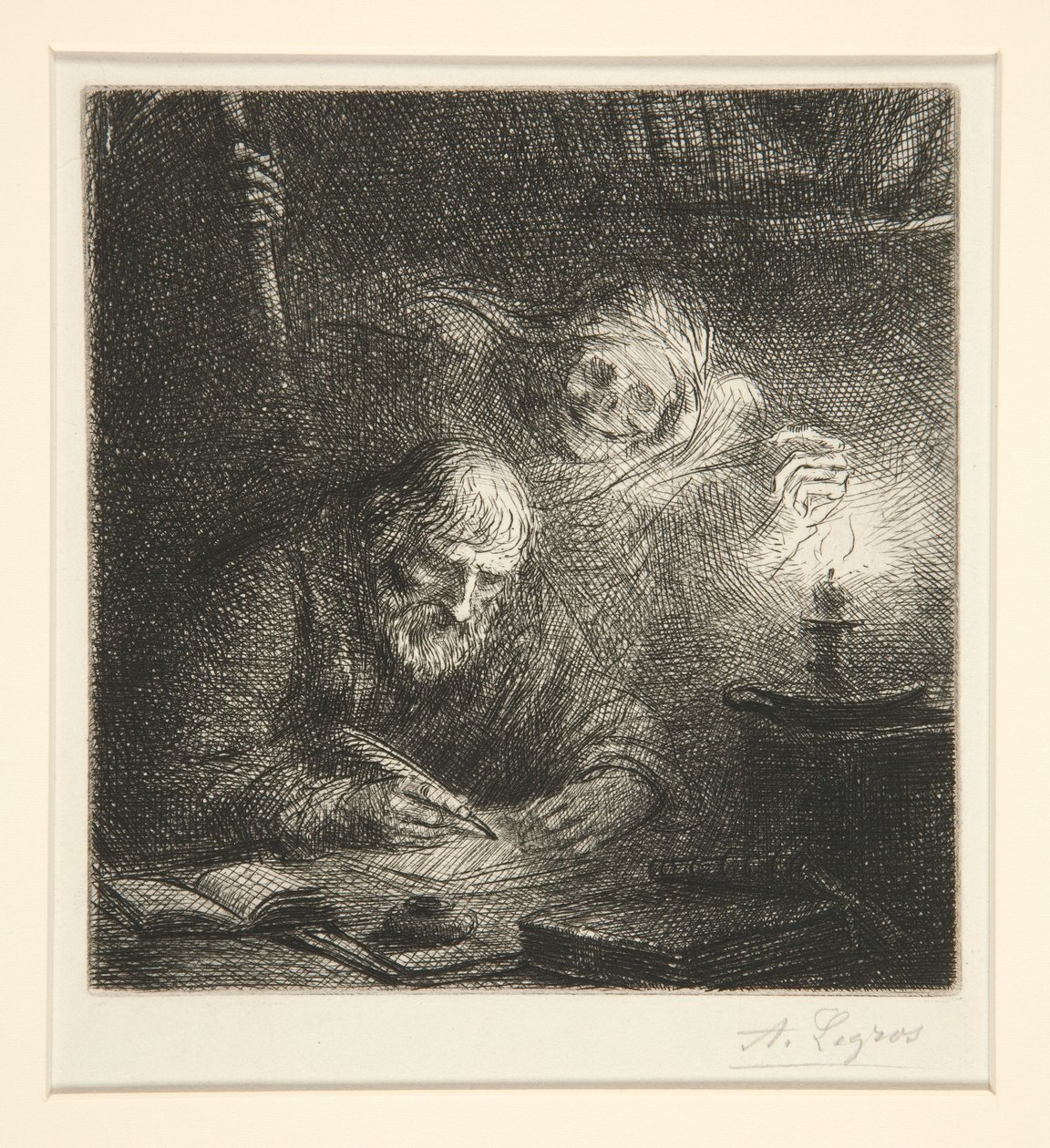 Døden og filosofen (Death and the Philosopher) av Alphonse Legros