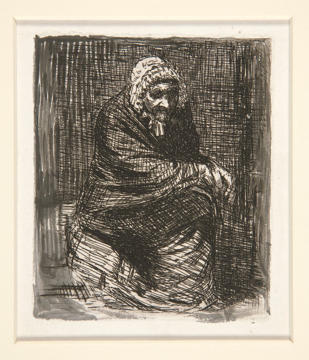 Den gamle kvinnen Assine av Alphonse Legros