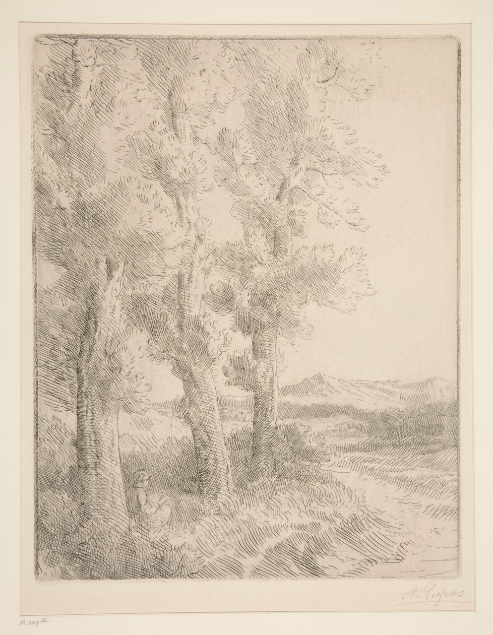 Kvinnelesing: Leksjon under trærne av Alphonse Legros
