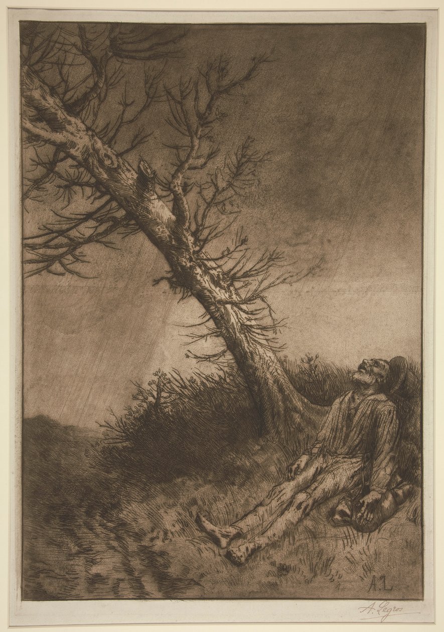 La mort du vagabond (Vgabondens død) av Alphonse Legros