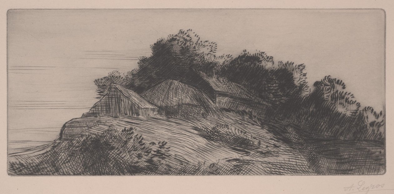 Landskap (etsing) av Alphonse Legros
