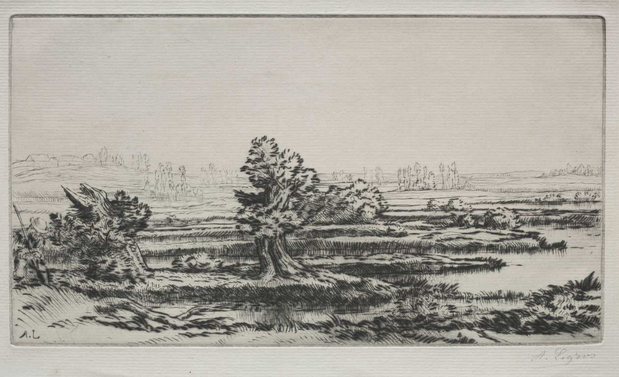 Landskap. av Alphonse Legros