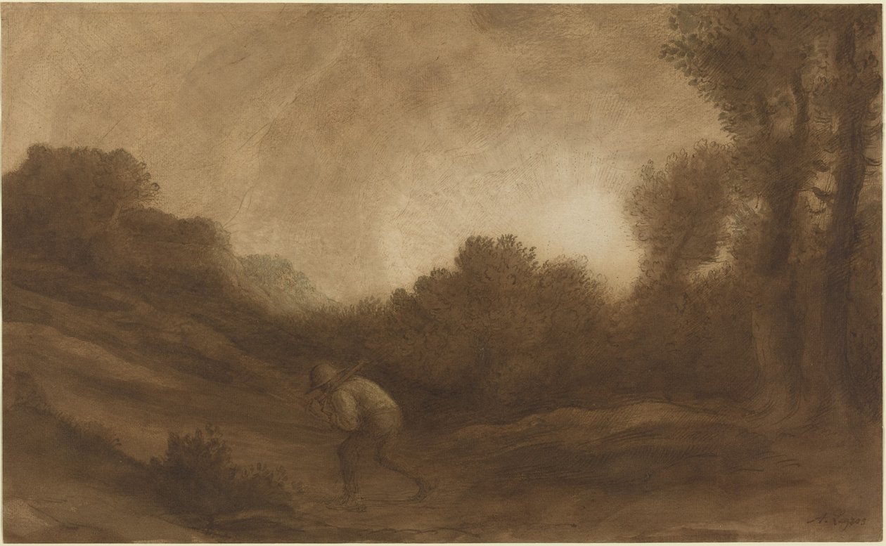Landskap, kveld av Alphonse Legros