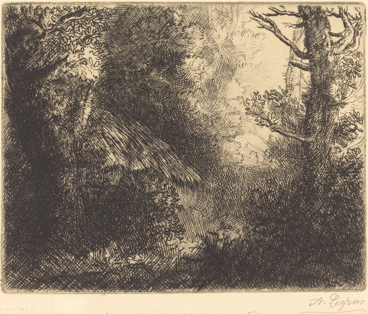 Landskap: Nær Chailleux av Alphonse Legros