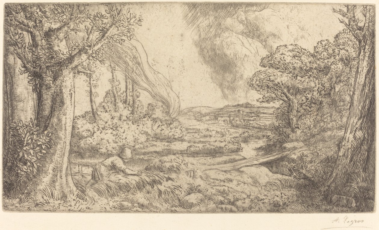Landskap Landskap. av Alphonse Legros