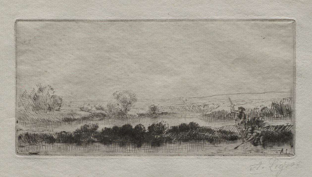Landskap med Beat-myr: I myra. av Alphonse Legros