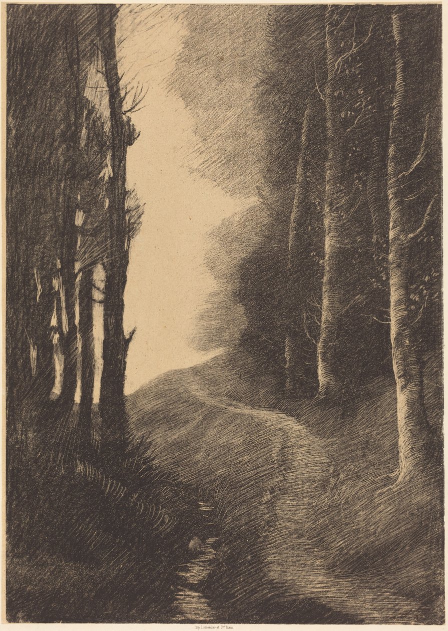 Landskap med bjørketrær av Alphonse Legros