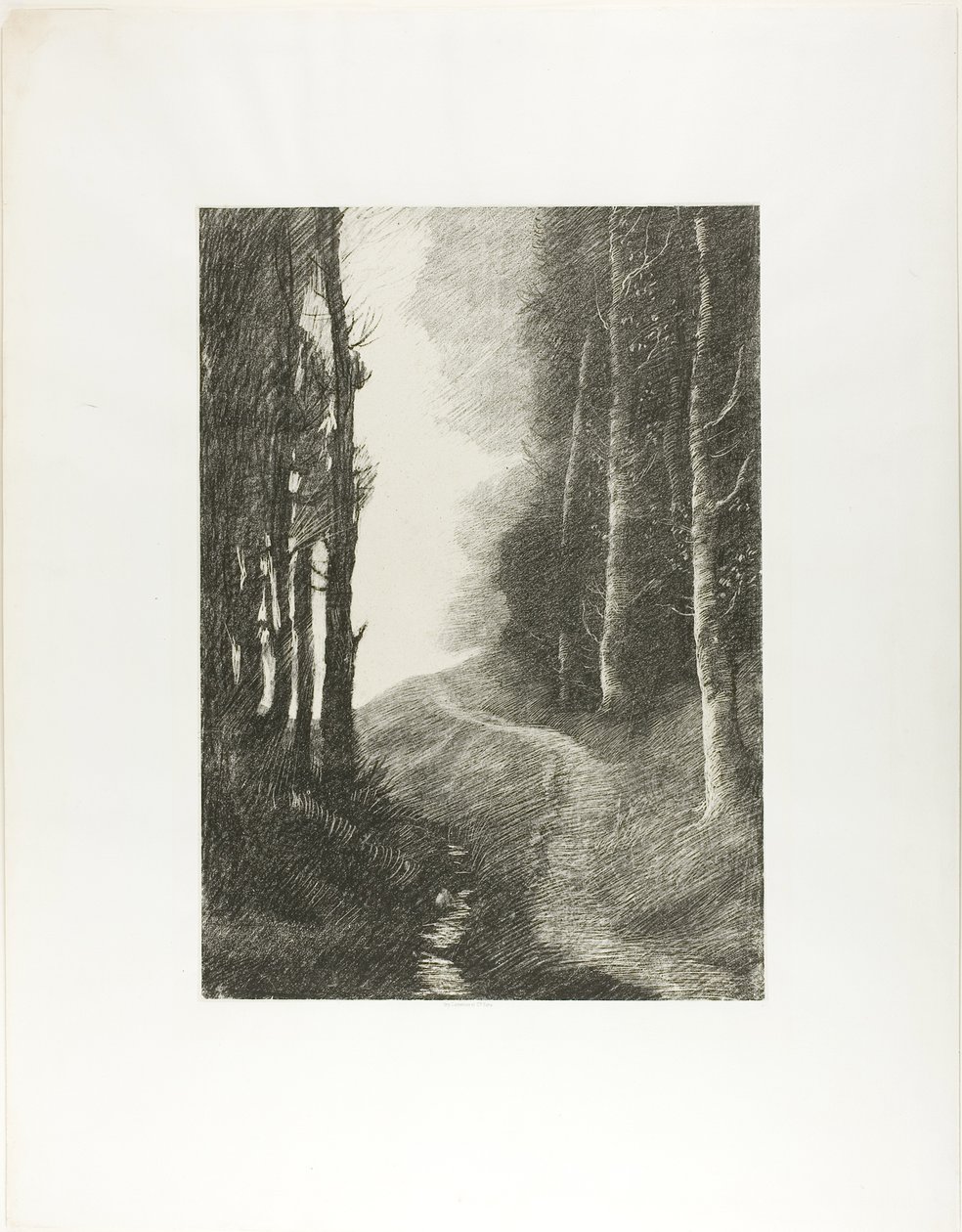 Landskap med bjørketrær av Alphonse Legros